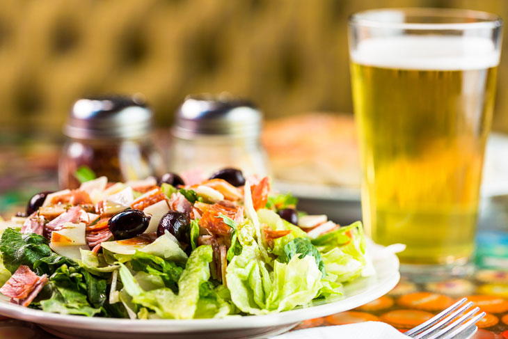 Salad, beer and good times!